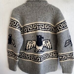 HEAVY zip vintage sweater 100% wool